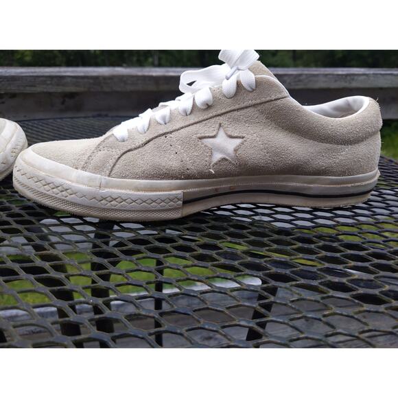 Converse One Star Ox Sz W10 M8 Suede OG 1 Retro Low Off Cream Leather - Picture 4 of 9